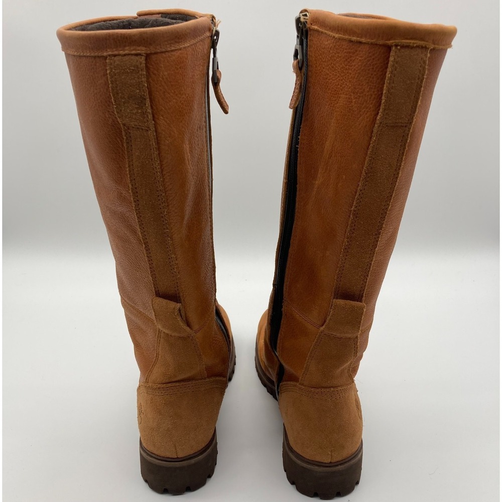 Timberland 15" Tall Brown Leather Riding Boots Waterproof Women's US 7 - Picture 4 of 14